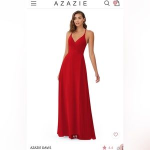Azazie, Red, Bridesmaid Dress, only worn once